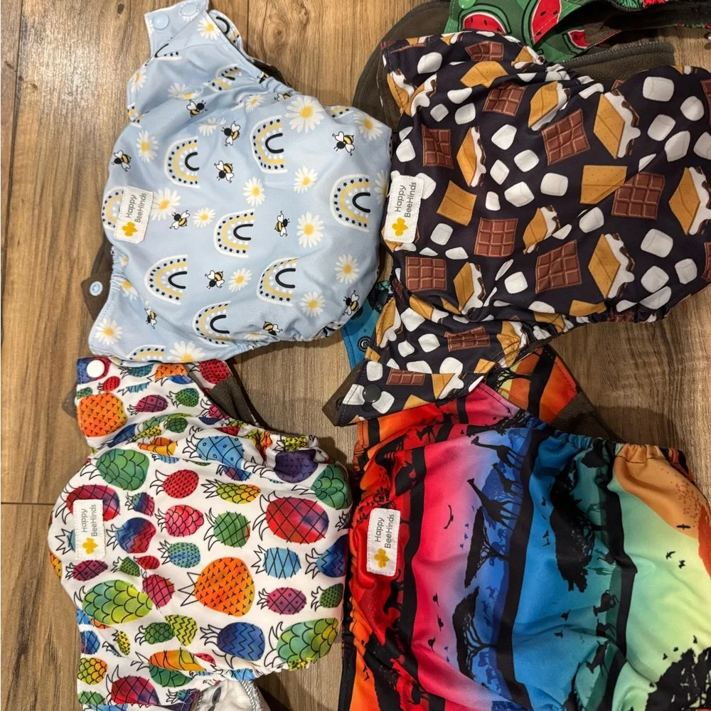 Lot of happy bee hind cloth diapers super soakers